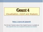 Visualisation, (G)UI and Analysis - slide 1