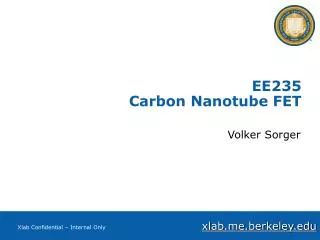 EE235 Carbon Nanotube FET