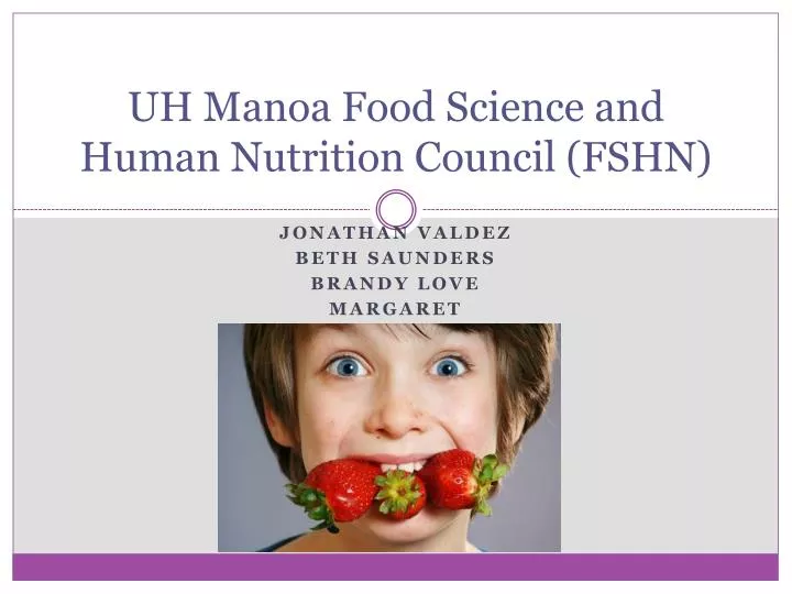 uh manoa food science and human nutrition council fshn