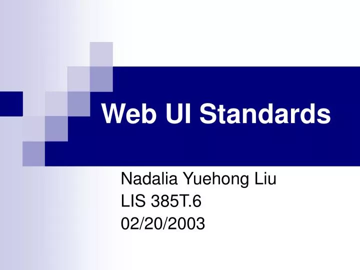 web ui standards