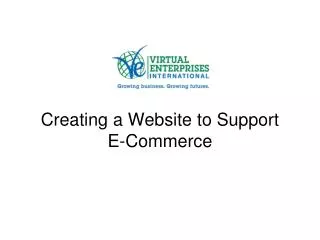 Creating a Website to Support E-Commerce
