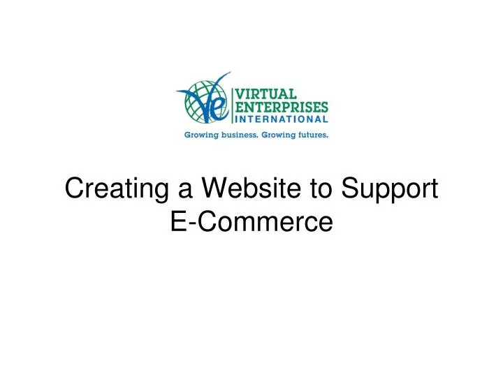 creating a website to support e commerce
