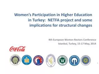 4th European Women Rectors Conference Istanbul, Turkey, 15-17 May, 2014