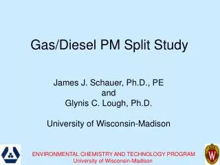 Gas/Diesel PM Split Study