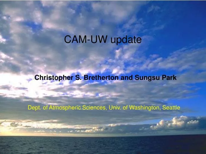 cam uw update