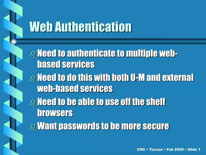 web authentication