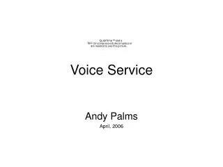 Voice Service