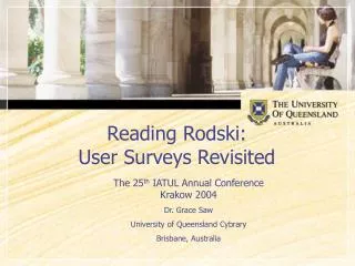 Reading Rodski: User Surveys Revisited