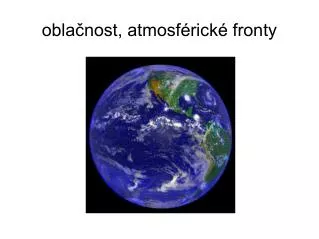 obla nost atmosf rick fronty