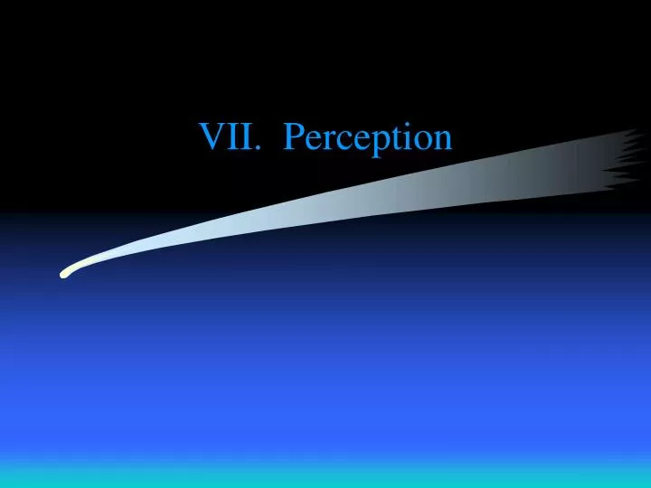 vii perception