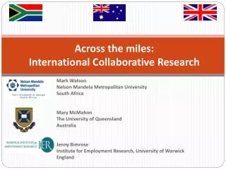 Across the miles: International Collaborative Research