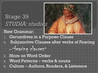 Stage 39 STUDIA: studies