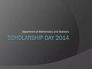 Scholarship Day 2014