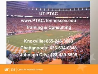 UT-PTAC PTAC.Tennessee Training &amp; Consulting Knoxville: 865-246-3663