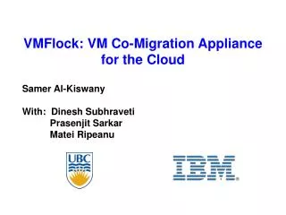 VMFlock: VM Co-Migration Appliance for the Cloud