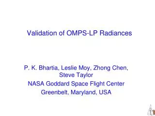 Validation of OMPS-LP Radiances