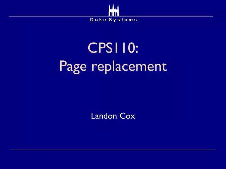 cps110 page replacement