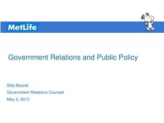 Government Relations and Public Policy