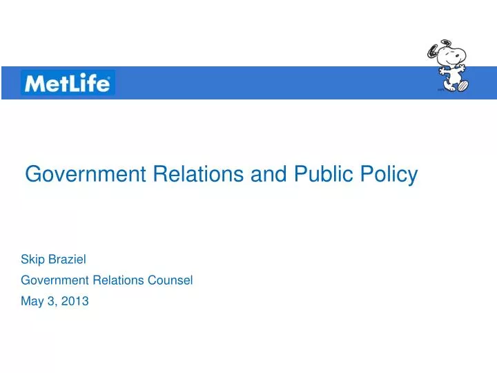 government relations and public policy
