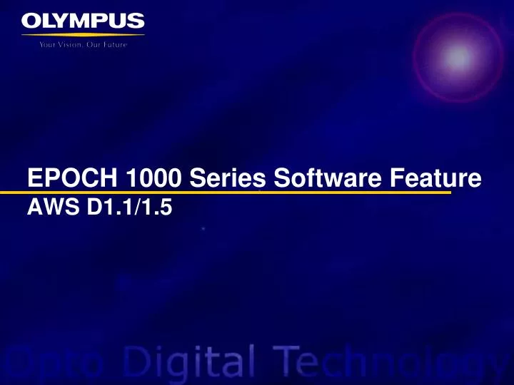 epoch 1000 series software feature aws d1 1 1 5