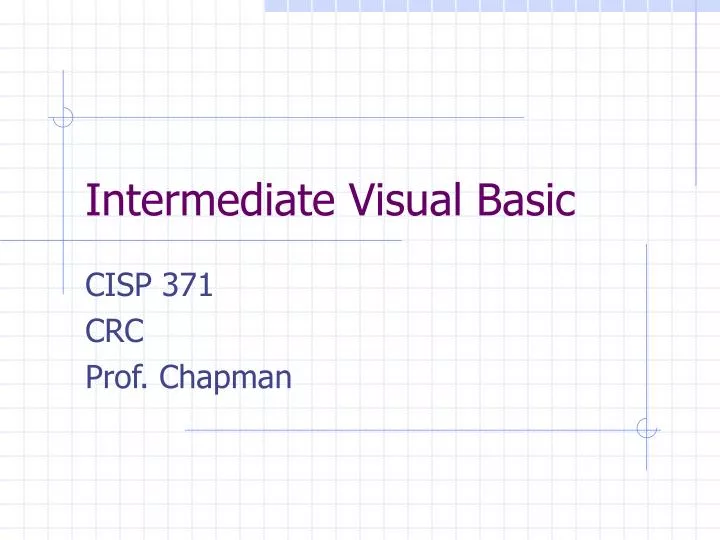 intermediate visual basic