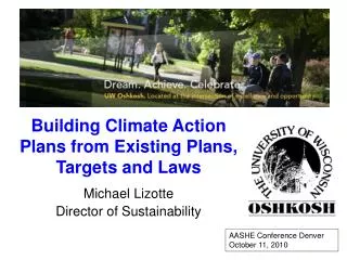 Building Climate Action Plans from Existing Plans, Targets and Laws