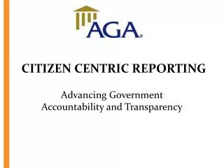 CITIZEN CENTRIC REPORTING