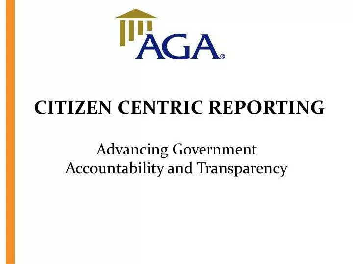 citizen centric reporting