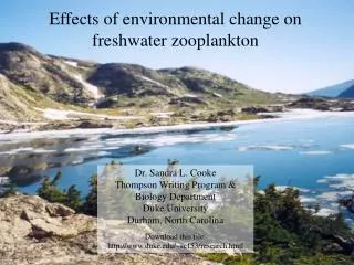 Effects of environmental change on freshwater zooplankton