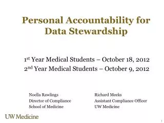 Personal Accountability for Data Stewardship