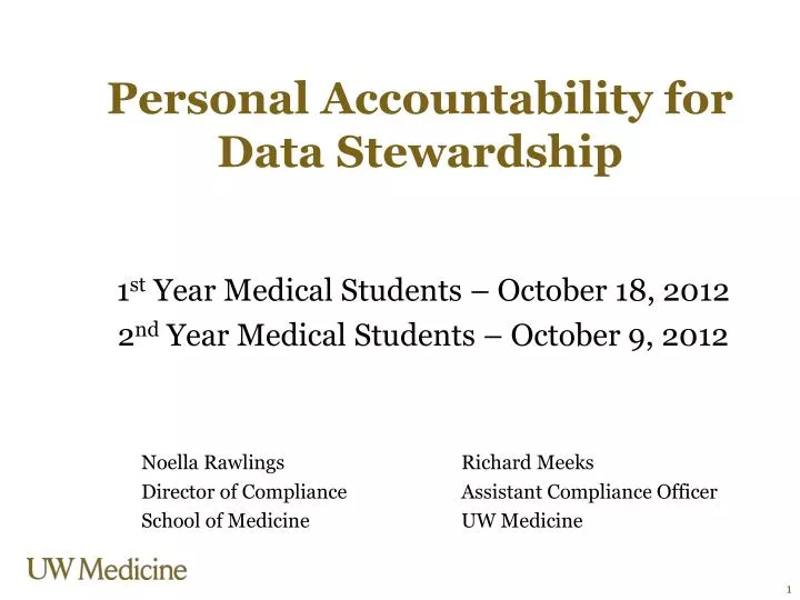 personal accountability for data stewardship