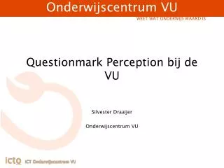 questionmark perception bij de vu