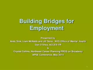Building Bridges for Employment