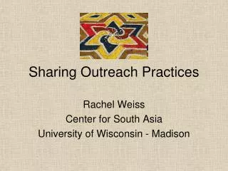 Sharing Outreach Practices