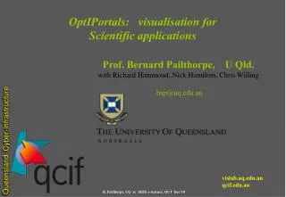 OptIPortals: visualisation for Scientific applications