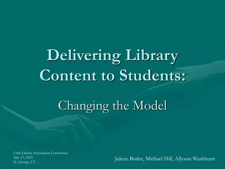 delivering library content to students