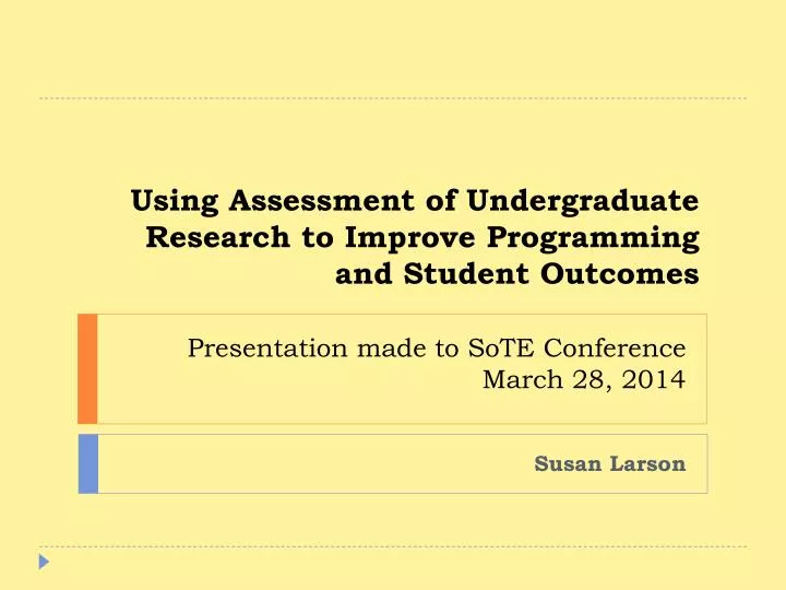presentation made to sote conference march 28 2014