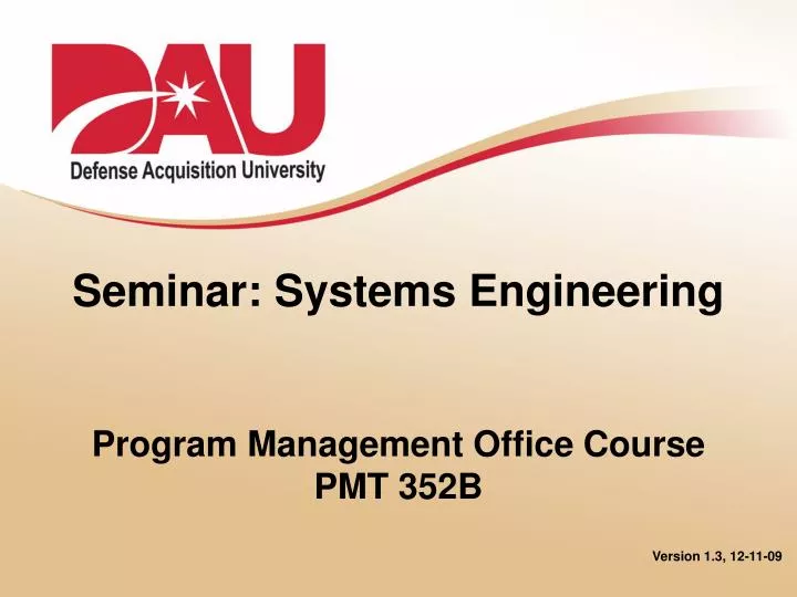 seminar systems engineering