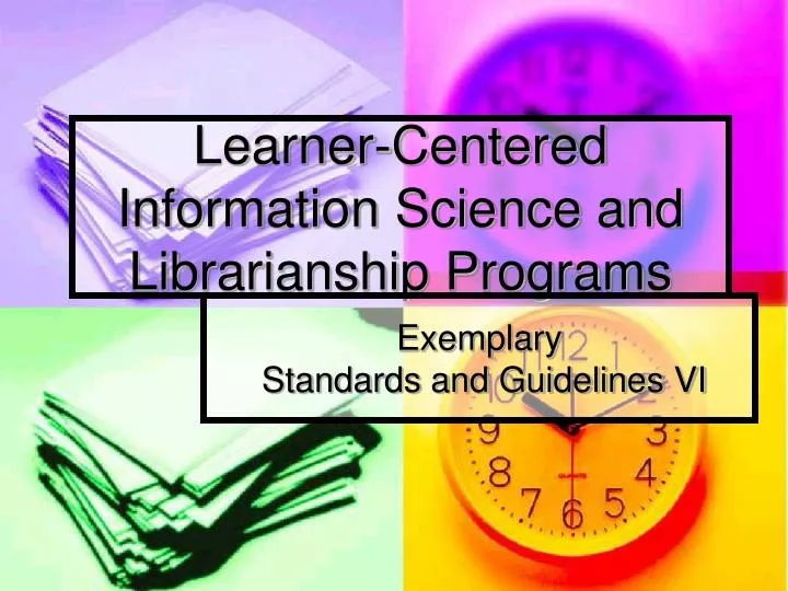 learner centered information science and librarianship programs