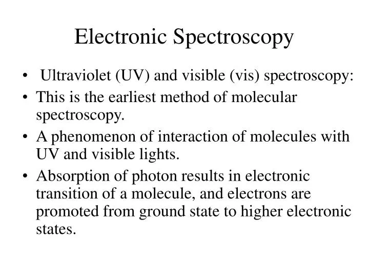 electronic spectroscopy