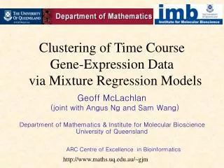 Clustering of Time Course Gene-Expression Data via Mixture Regression Models