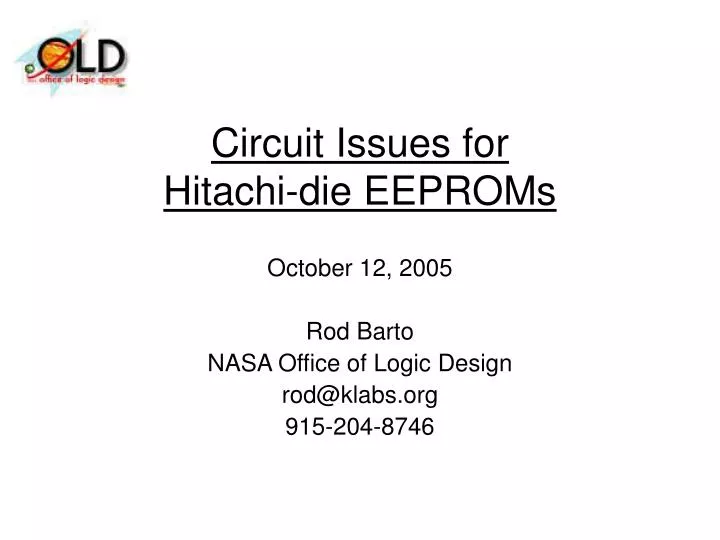 circuit issues for hitachi die eeproms