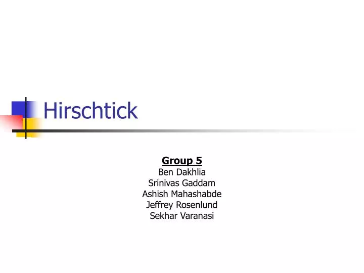 hirschtick