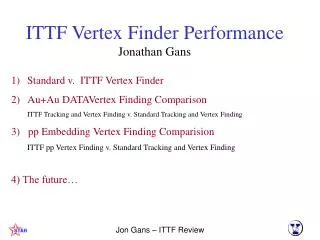 ITTF Vertex Finder Performance Jonathan Gans