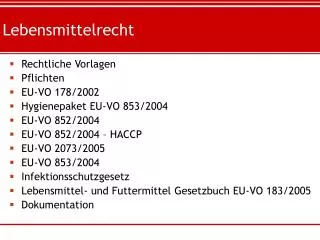lebensmittelrecht