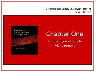 Purchasing and Supply Chain Management by W.C. Benton