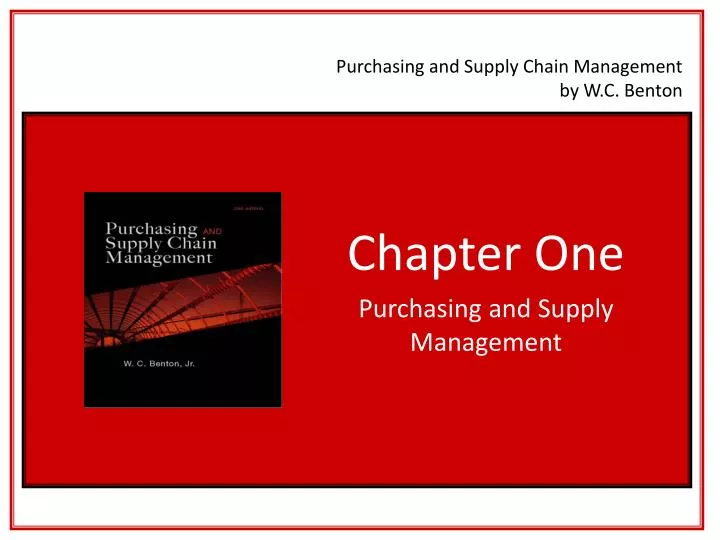 purchasing and supply chain management by w c benton