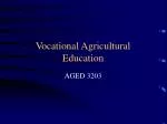 Vocational Agricultural Education