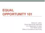 Equal opportunity 101 - slide 1