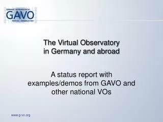The Virtual Observatory in Germany and abroad
